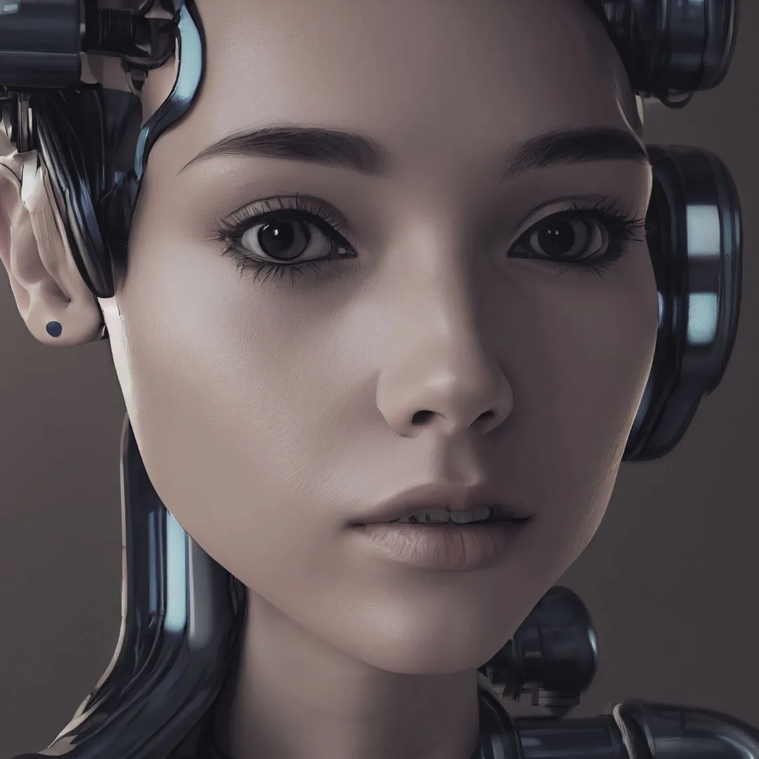 A visual representation of an AI robot with human emotions