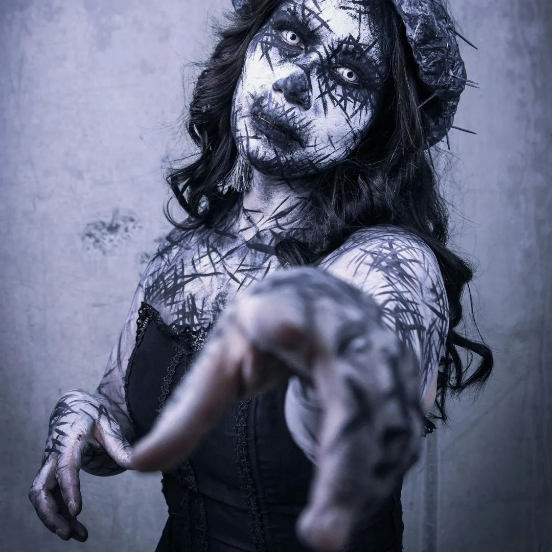 woman trapped and terrified