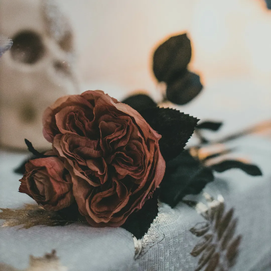 dead flowers symbolizing everlasting love