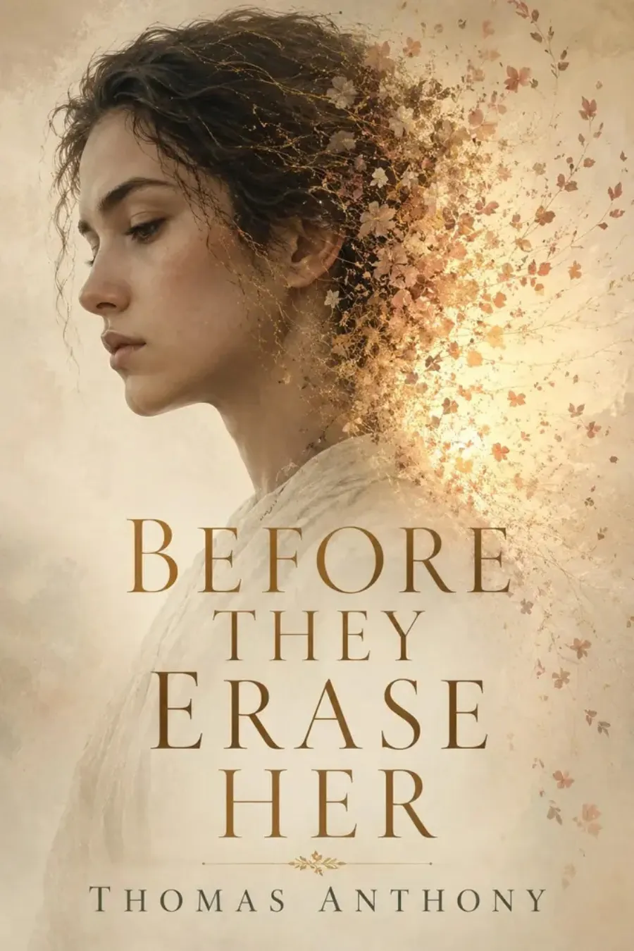 Before They Erase Her by Thomas Anthony, near-future speculative fiction book