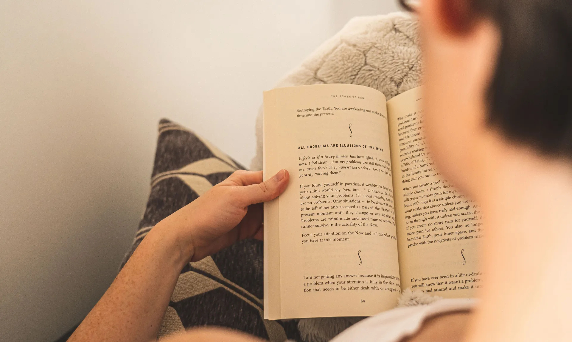 a person reading a book