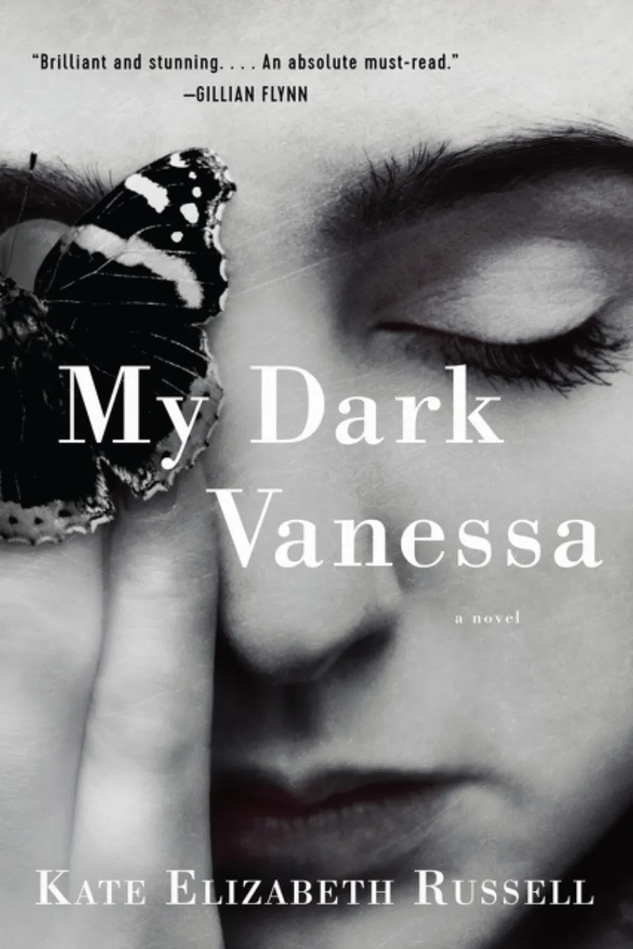 Book cover of My Dark Vanessa by Kate Elizabeth Russell, a psychological novel about memory, trauma, and an abusive teacher-student relationship.